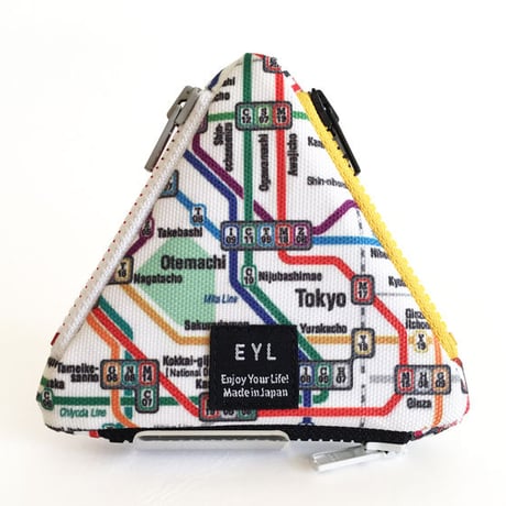EYL Triple Pocket Pouch【COIN】 Tokyo Subway Map