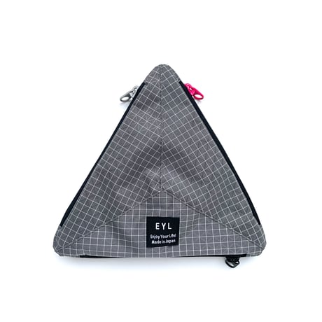 EYL Triple Pocket Pouch【M】Dyneema 210 denier X-grid Gray