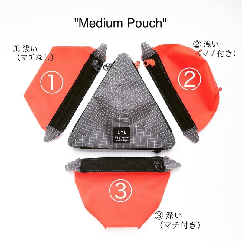 EYL Triple Pocket Pouch【M】 DCF Hybrid Gray | E EYL Triple Pocket Pouch【M】 DCF Hybrid Gray | E