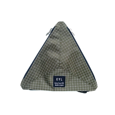 EYL Triple Pocket Pouch【M】Dyneema 210 denier X-grid Dark Olive
