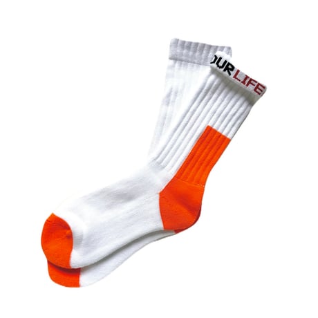 ching & co.× EYL "White Orange" Socks