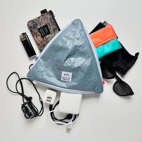 EYL Triple Pocket Pouch【L】Sax Blue