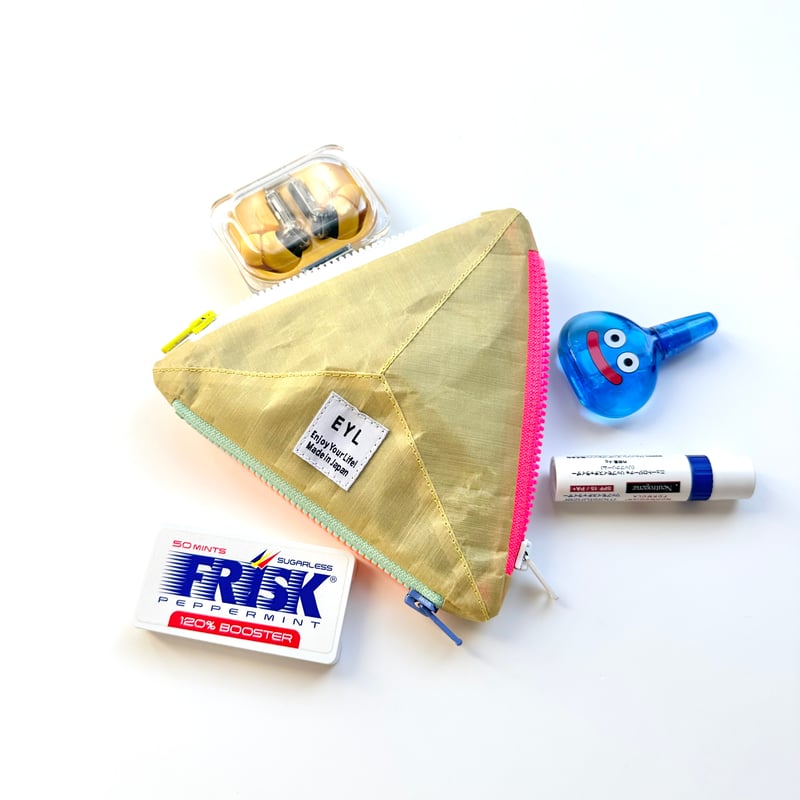 EYL Triple Pocket Pouch【S トリプルポケット ポーチ 黄 EYL Triple Pocket Pouch【S トリプルポケット ポーチ 黄
