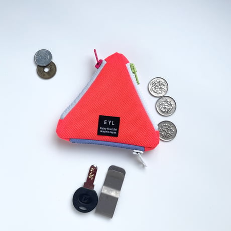 EYL Triple Pocket Pouch【COIN】Neon Orange