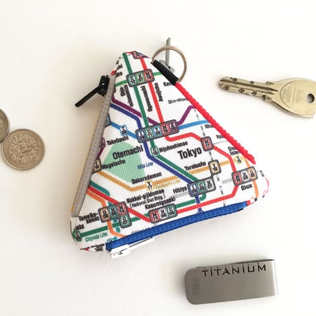 EYL Triple Pocket Pouch【COIN】 Tokyo Subway Map