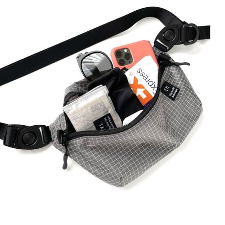 EYL "Waist Bag" 210D HDPE X-Grid Gray