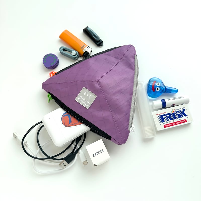 EYL Triple Pocket Pouch【M】ECOPAK Lavender | EYL