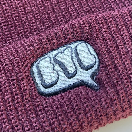 Knit Cap "Sweetness" Glow in the Dark-Burgundy