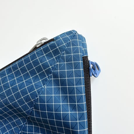 EYL Triple Pocket Pouch【M】Dyneema 210 denier X-grid Blue