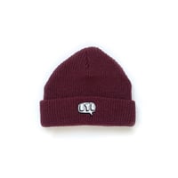Knit Cap "Sweetness" Glow in the Dark-Burgundy