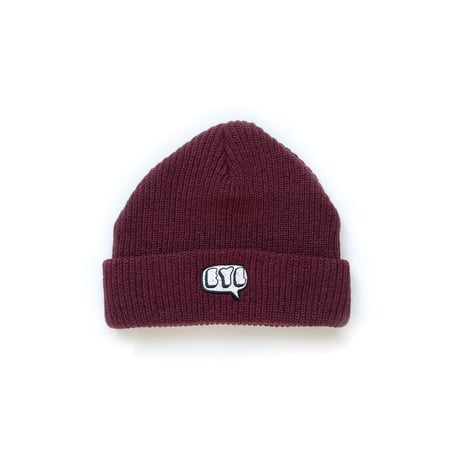 Knit Cap "Sweetness" Glow in the Dark-Burgundy
