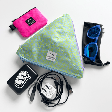 EYL Triple Pocket Pouch【L】DCFH Green Leopard