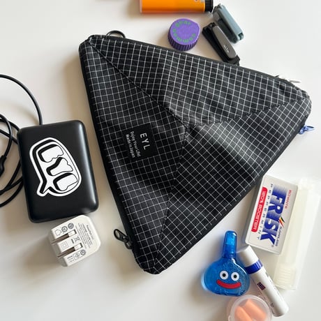 EYL Triple Pocket Pouch【L】Dyneema 210 denier X-grid Black