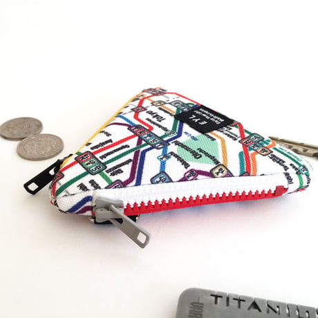 EYL Triple Pocket Pouch【COIN】 Tokyo Subway Map