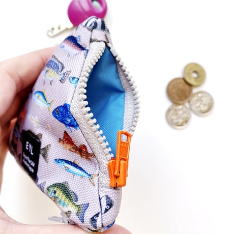 EYL Triple Pocket Pouch【COIN】Fish Book