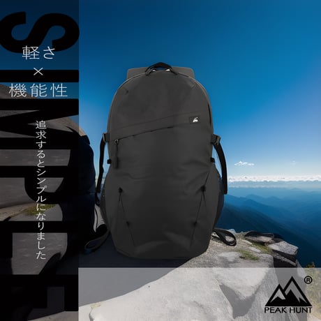 リュック バックパック（X-PAC） 30L 軽量 メンズ レディース ハイキング トレッキング ブラック 黒 旅行 トラベル 防災 PEAKHUNT(ピークハント）
