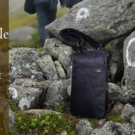 スマホショルダー ペットボトル収納 2WAY サコッシュ 撥水 防水 超軽量 登山 トラベル ハイキング 旅行 黒 PEAKHUNT(ピークハント）