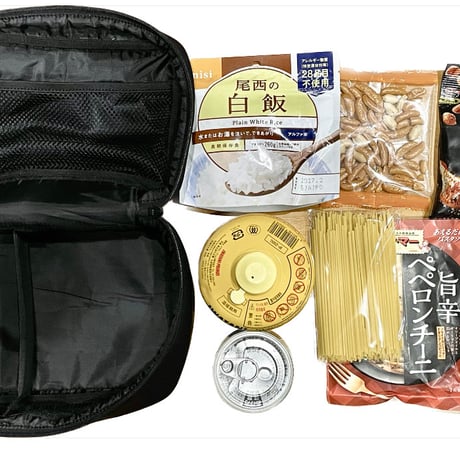登山バーナー食料ポーチ入れ コッヘル 軽量 丸洗い 黒 ハイキング トレッキング PEAKHUNT(ピークハント）
