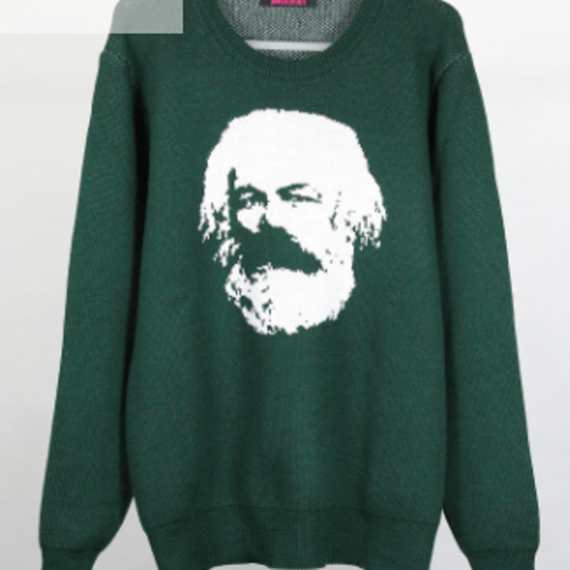 MARX KNIT PULLOVER / マルクス プルオーバーニット /GR×WH | de...