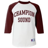 "CHAMPION SOUND" RAGLAN BASEBALL TEE BURGUNDY