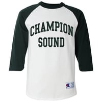 "CHAMPION SOUND" RAGLAN BASEBALL TEE GREEN