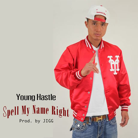 YOUNG HASTLE "SPELL MY NAME RIGHT" V-NECK TEE WHITE/NAVY/RED