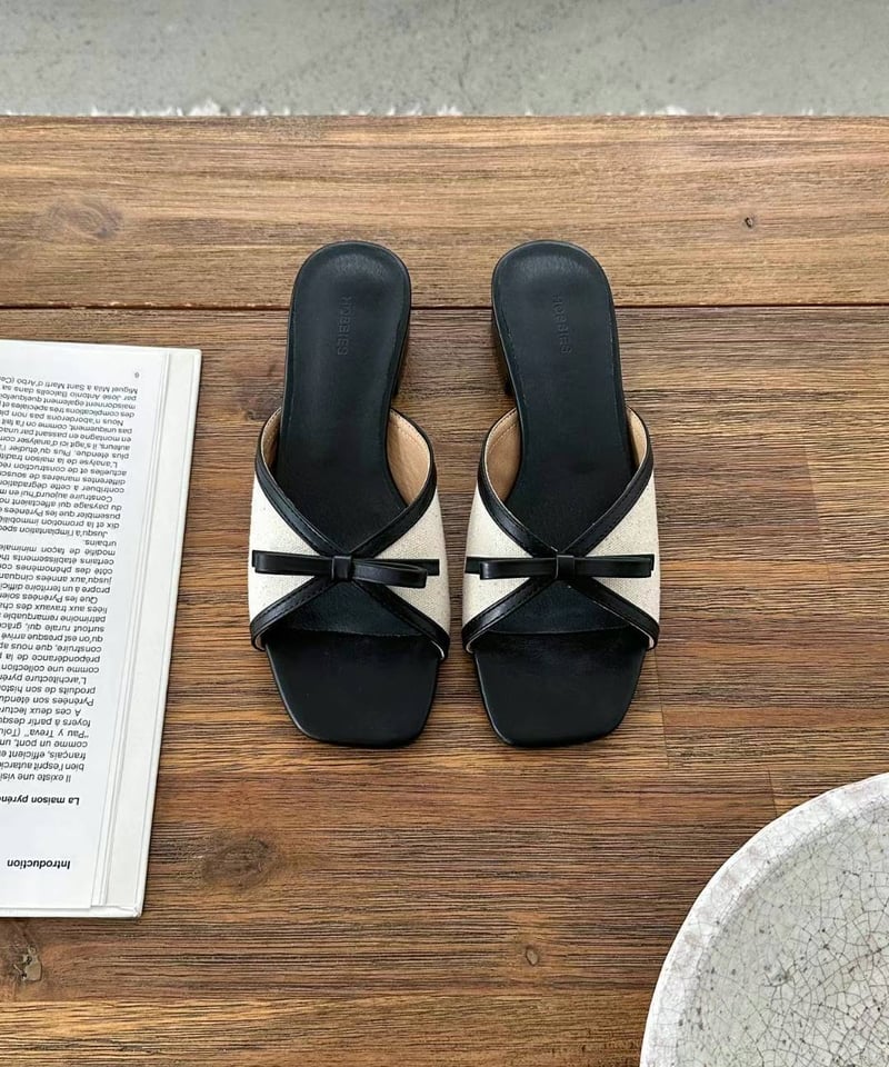 MAISON SPECIAL 2wayRibbonMule/2WAリボンミュール SALE】2way Ribbon Mule