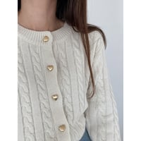 Fil. / heart button knit cardigan(予約)2color