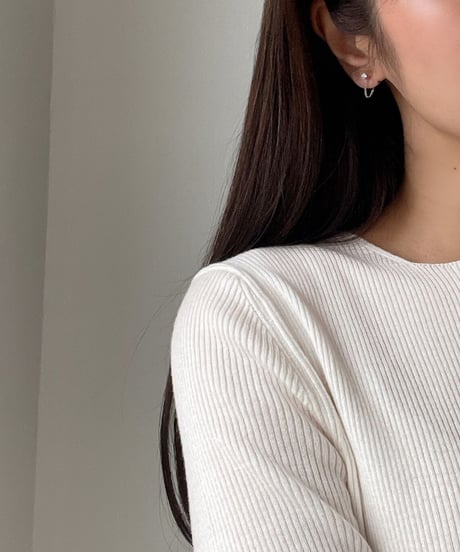 range chain crystal earrings(予約)3color