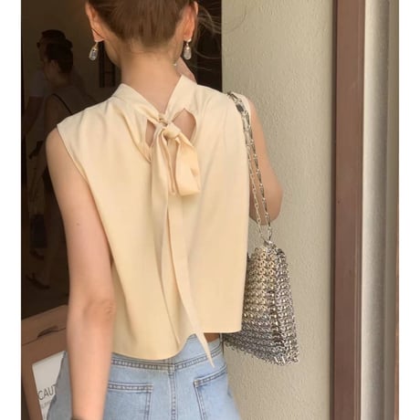 ounce / Bow ribbon blouse(予約)2color