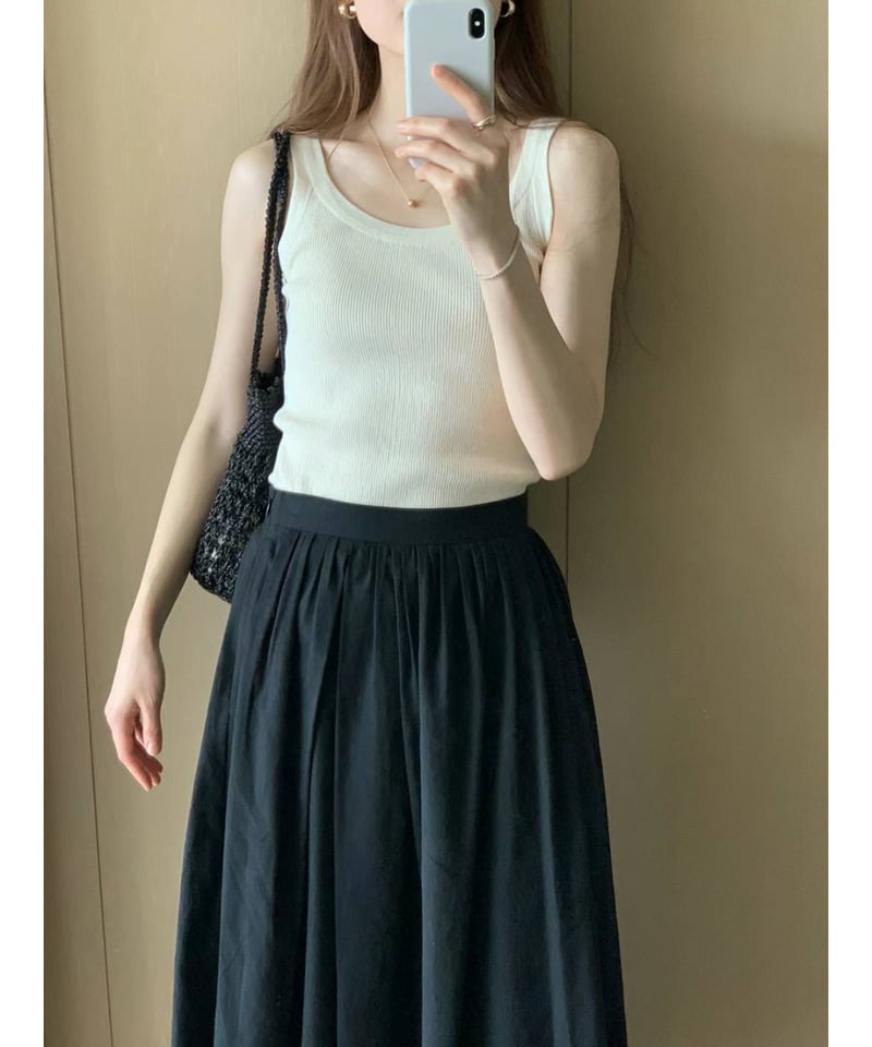 ounce / Organic linen sleeveless(即納)2color | Fil