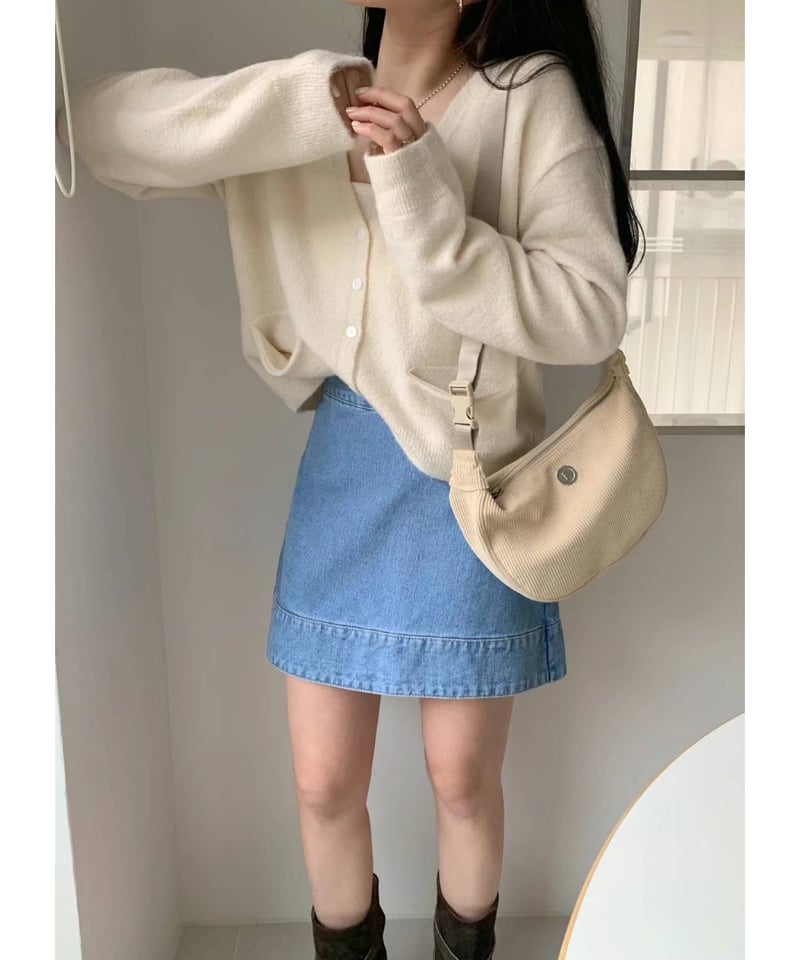 mellounge / daily denim mini skirt(S即納) | Fil.