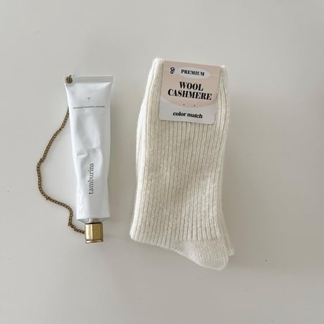 Fil. / cashmere rib socks(予約)