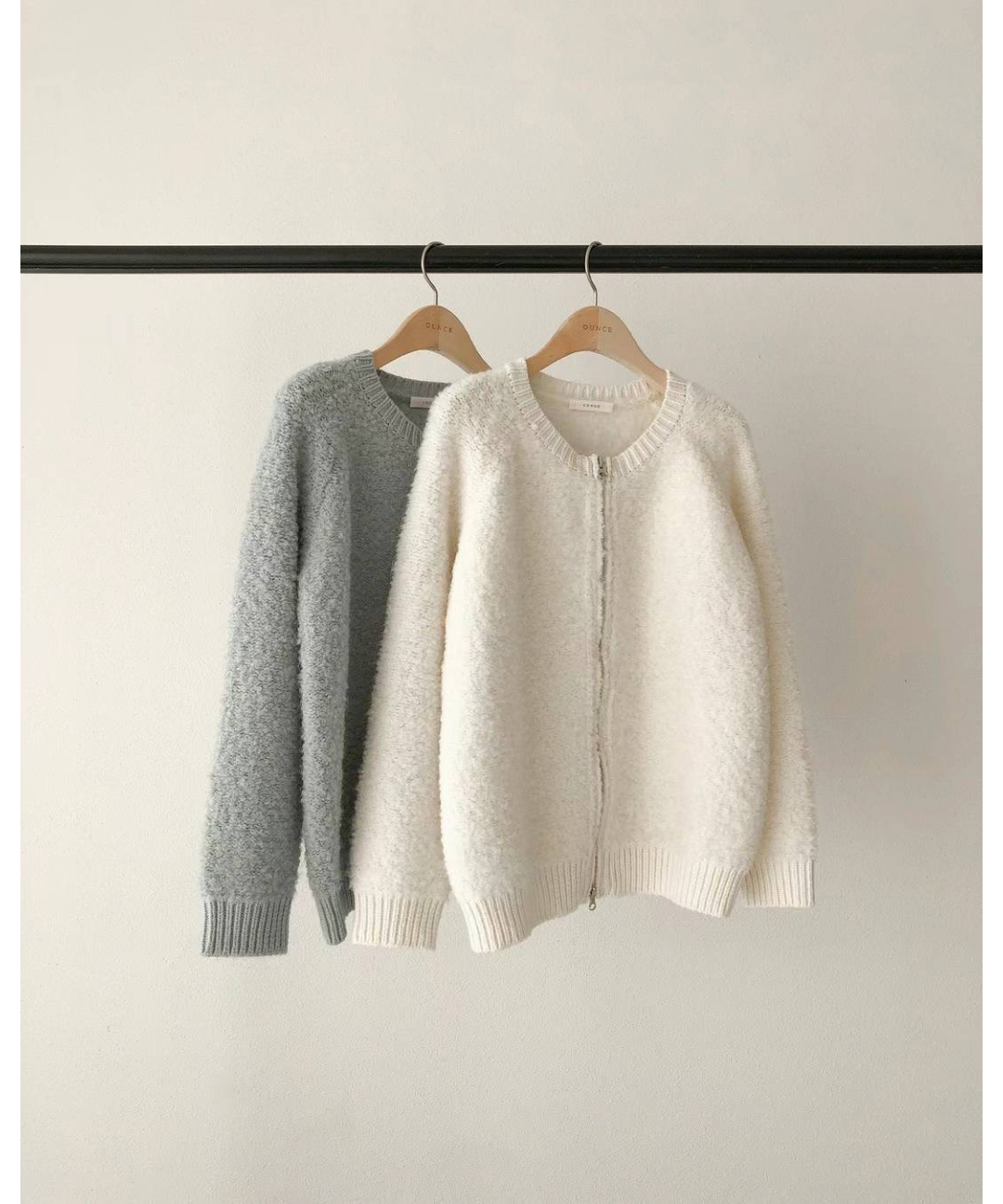 ounce / Fog alpaca boucle cardigan(予約)2color | 