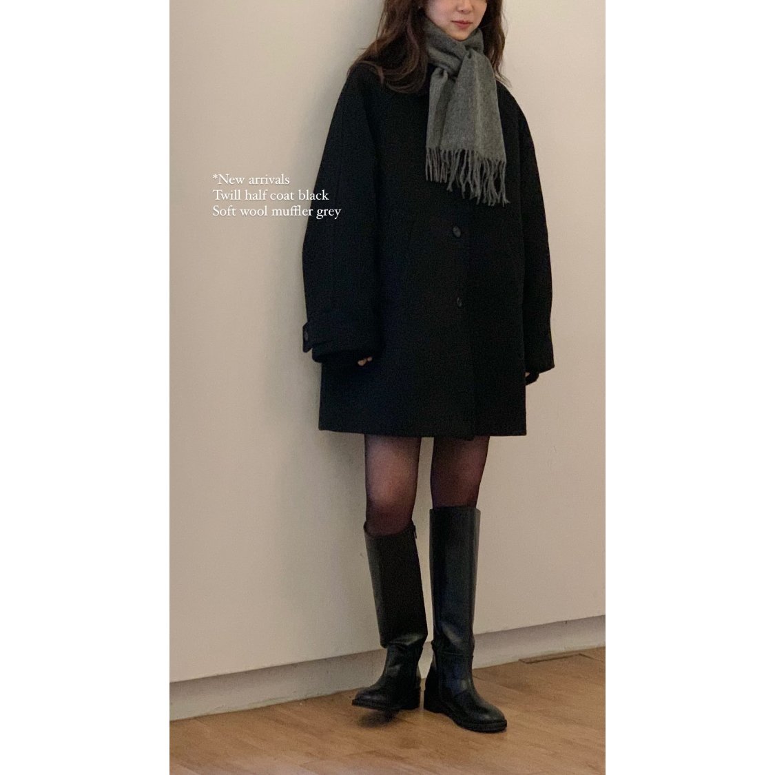 HAUS haus twill half coat ハーフコート - ジャケット・アウター