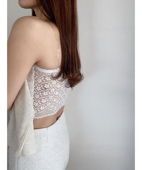 Fil. lace pad sleeveless (即納)2color
