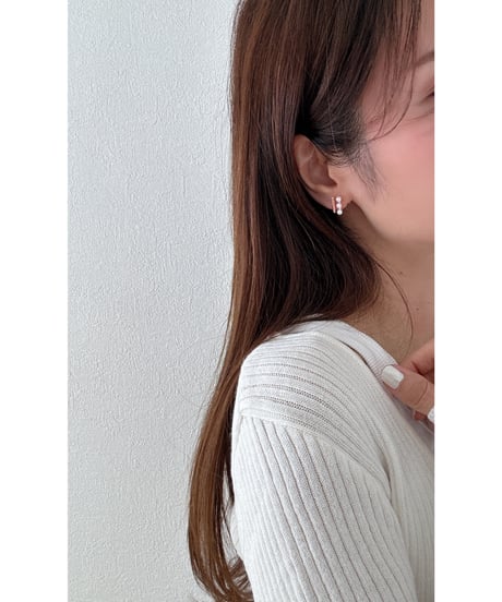 Fil. / Pearl&stick earrings(即納)