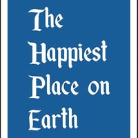 The Happiest Place on Earth - Blue / HOTEL ASIA (シルクスクリーン額縁付）
