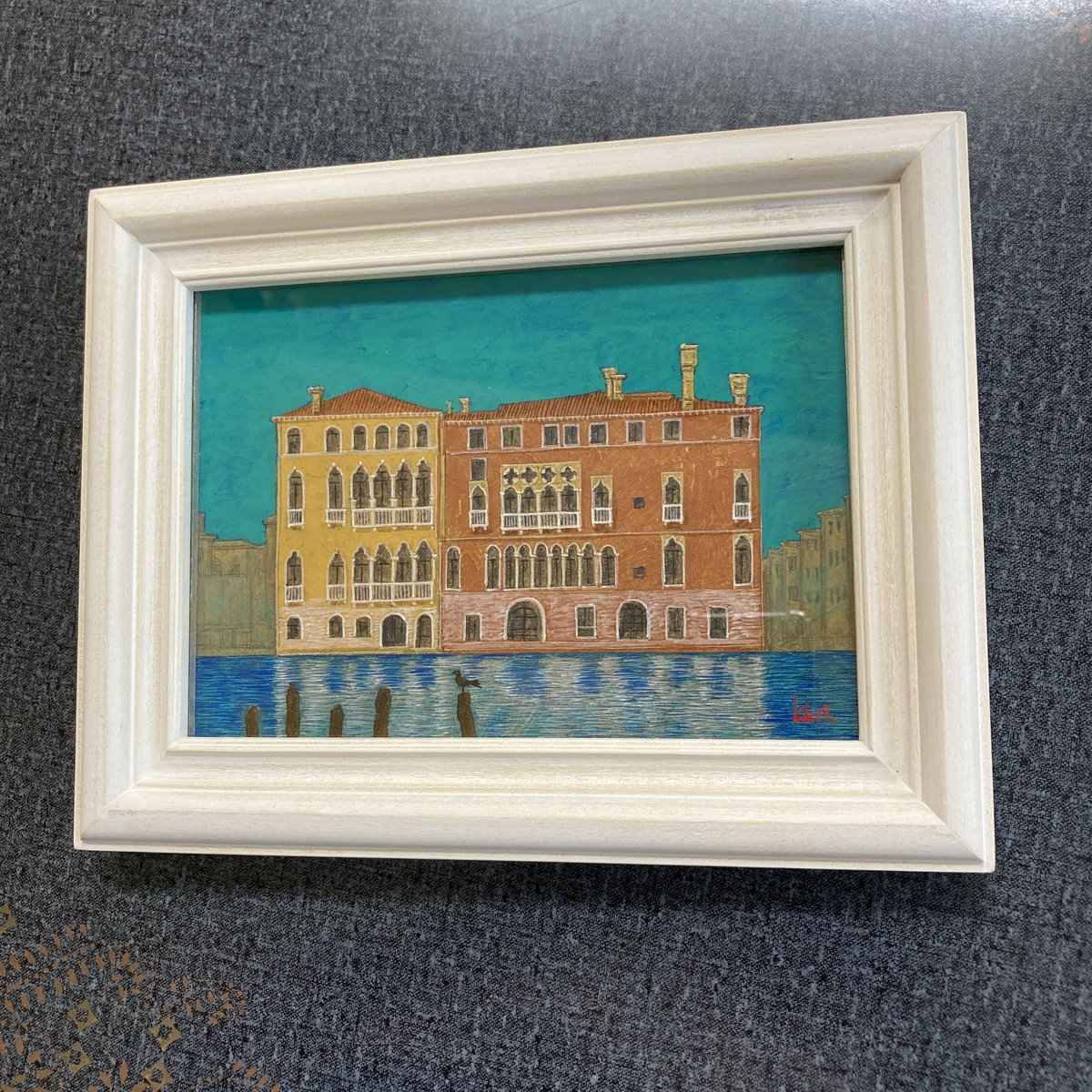 「七つ星の願い」八角形板絵テンペラ画 七つ星の願い」八角形板絵テンペラ画 七つ星の願い」