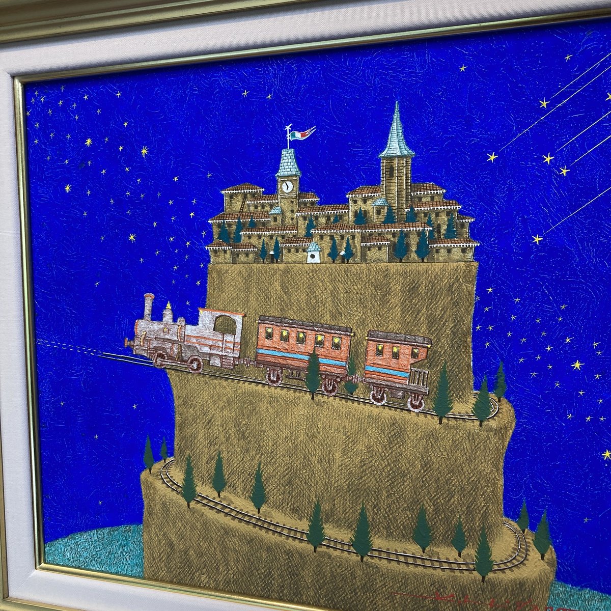 「海の旅へ」板絵テンペラ画 夏」テンペラ画作品のごあんない