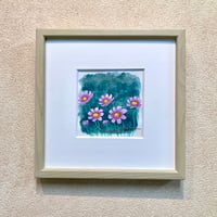 「Pink Rose」テンペラ画 Pink Rose」テンペラ画