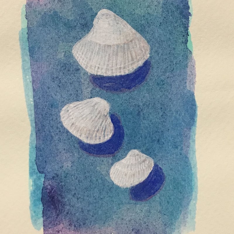 「海の旅へ」板絵テンペラ画 海の旅へ」板絵テンペラ画