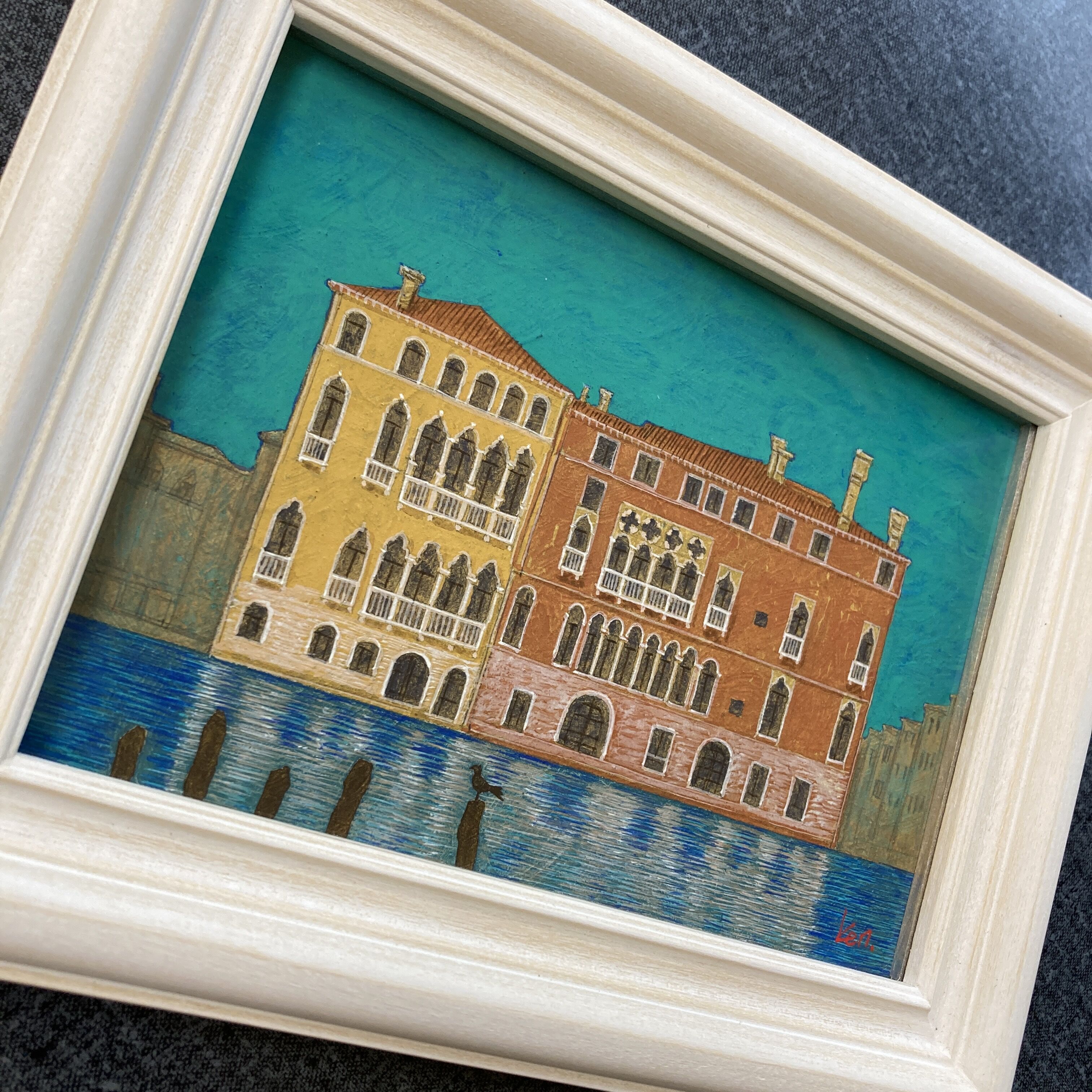 「海の旅へ」板絵テンペラ画 ヴェネチアのシエスタ」板絵テンペラ画 | ようこそ！ アトリエ