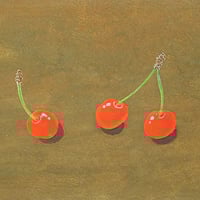 「ななつのさくらんぼ」板絵テンペラ画