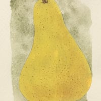「ルレクチェ」画用紙にテンペラ画