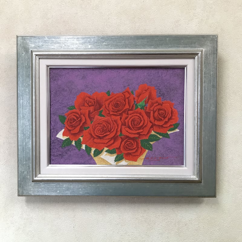 紅いバラの賛歌」テンペラ画 | ようこそ！ アトリエ・ルネッサンス