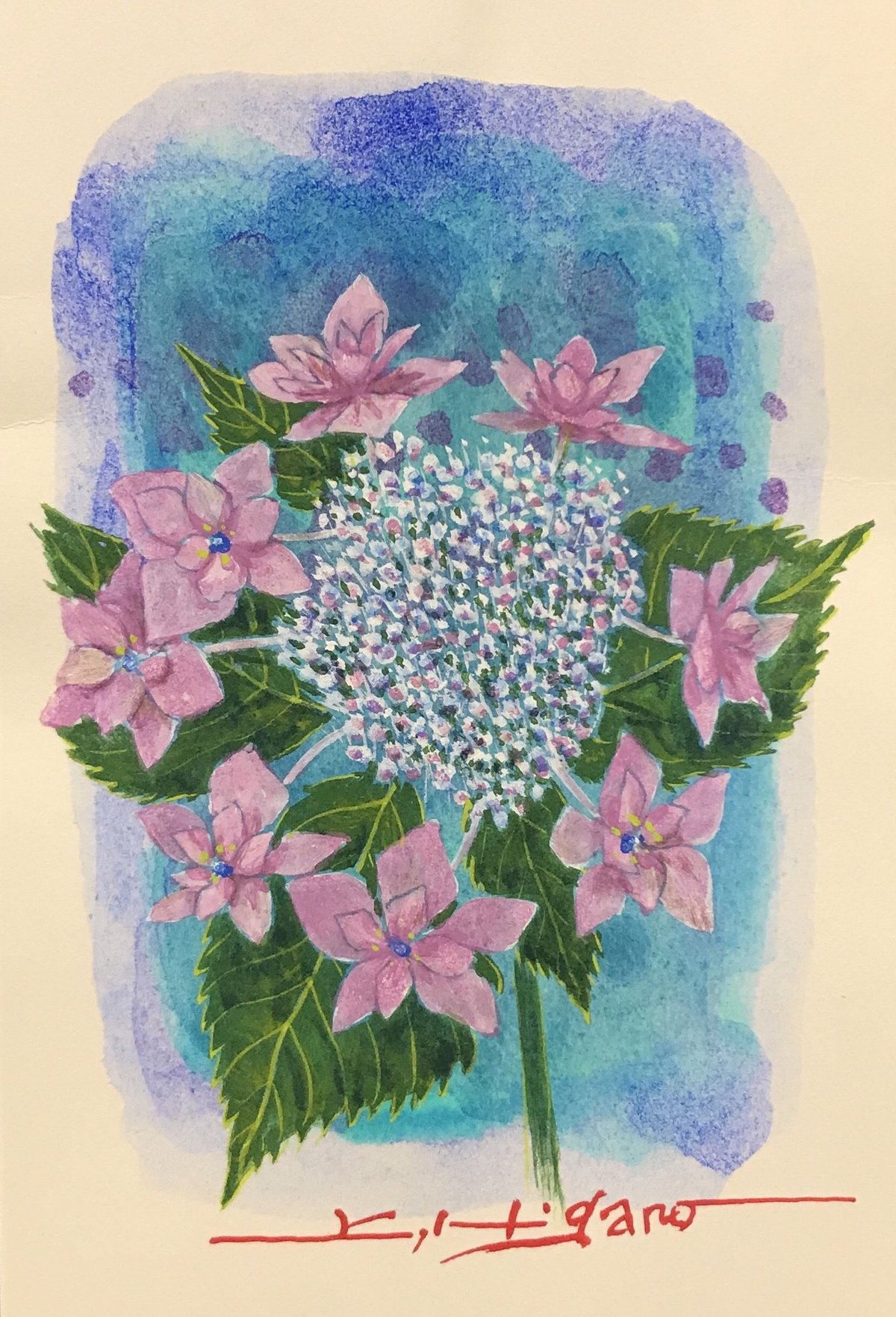 テンペラ画「花のイコン」2枚セット LumièreⅡ by 匂坂 祐子 Yuko