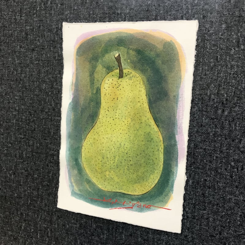 ラフランス」画用紙にテンペラ画 | ようこそ！ アトリエ・ルネッサンス