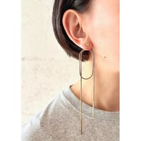 별ピアス×流れ星キャッチ　ゴールド