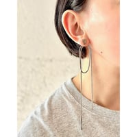 별ピアス×流れ星キャッチ　シルバー